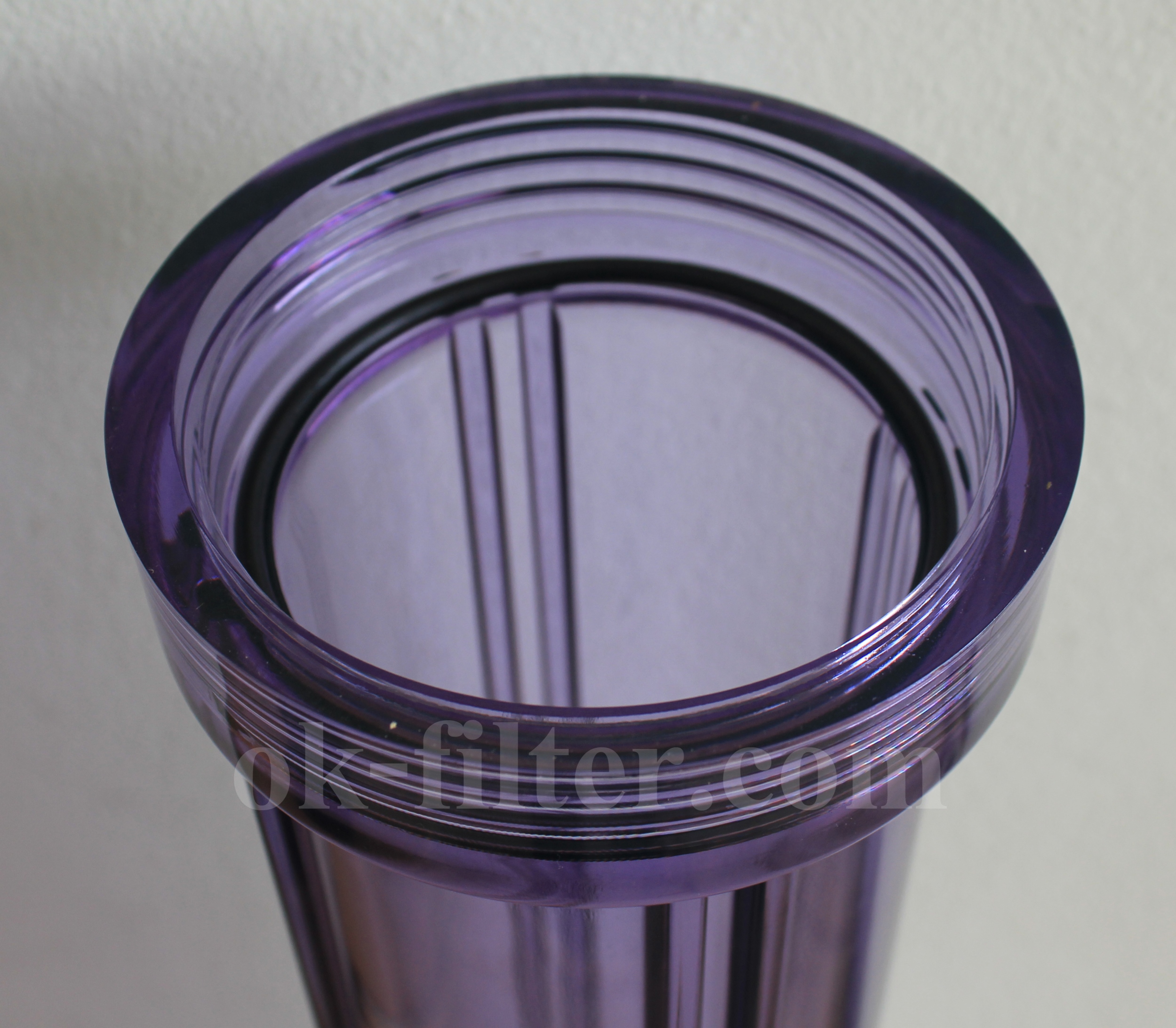 กระบอกกรองน้ำ Housing ทรงใหญ่ ใส 20 นิ้ว รูเกลียวทองเหลือง 4 หุน (ครบชุดไม่รวมไส้กรอง) Fast Flow