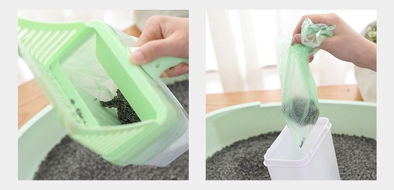 [1100] ที่ตัก พลั่วเก็บอุจจาระ สัตว์เลี้ยง สุนัข แมว พร้อมถุงพลาสติก เก็บทิ้งง่าย