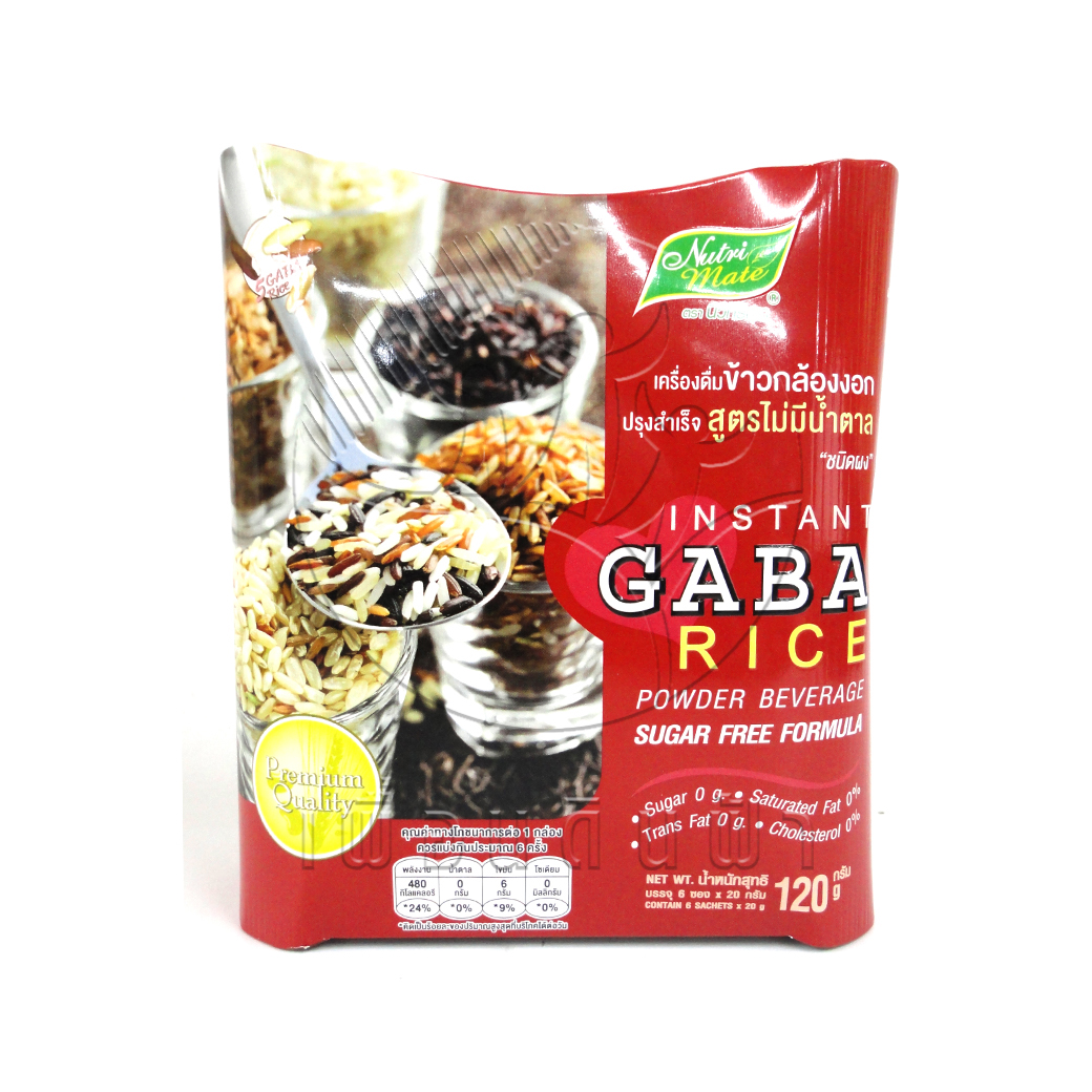 820 [นิวทรีเมท] เครื่องดื่มข้าวกล้องงอก สูตรไม่มีน้ำตาล ชนิดผง 120 กรัม "เจ"