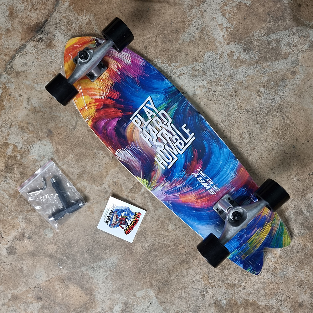 0201 Surf skate บอร์ด32นิ้ว แนะนำสูงไม่เกิน150cm เลี้ยว40,50องศา พร้อมเล่น