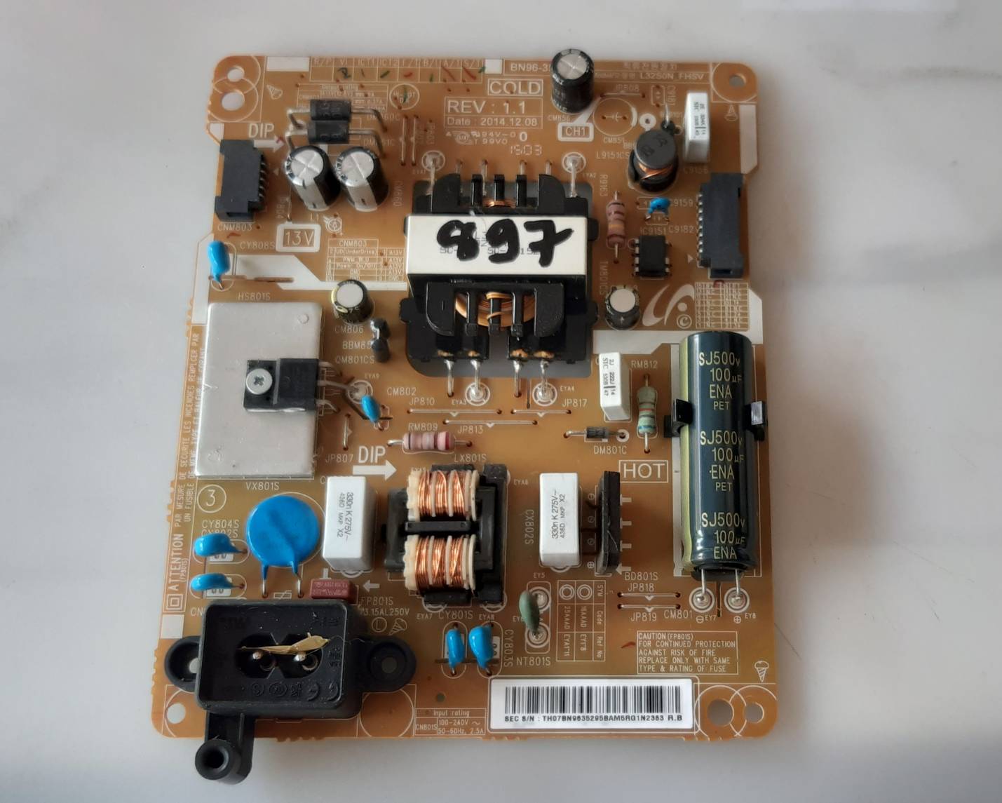 อันที่ 897 Samsung UA32J4100AK ซัฟฟลาย BN96-35295B ดีเทสแล้ว
