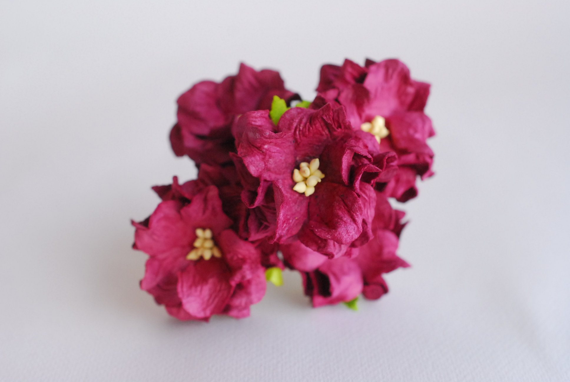 ดอกไม้กระดาษสา ราคาส่ง, ดอกการเดนเนียกระดาษสา ดอกไม้ประดิษฐ์ ตกแต่งงานแต่งงาน ประดิษฐ์ข้อมือเพื่อนเจ้าสาว ขนา่ด 3.5 cm., สำหรับของชำร่วย, งานแต่งงาน, ดอกไม้ทำข้อมือเจ้าสาว สีแดงเข้ม จำนวน 25 ดอก Paper flower,25 Pieces mulberry gardenia flowers supplies, d