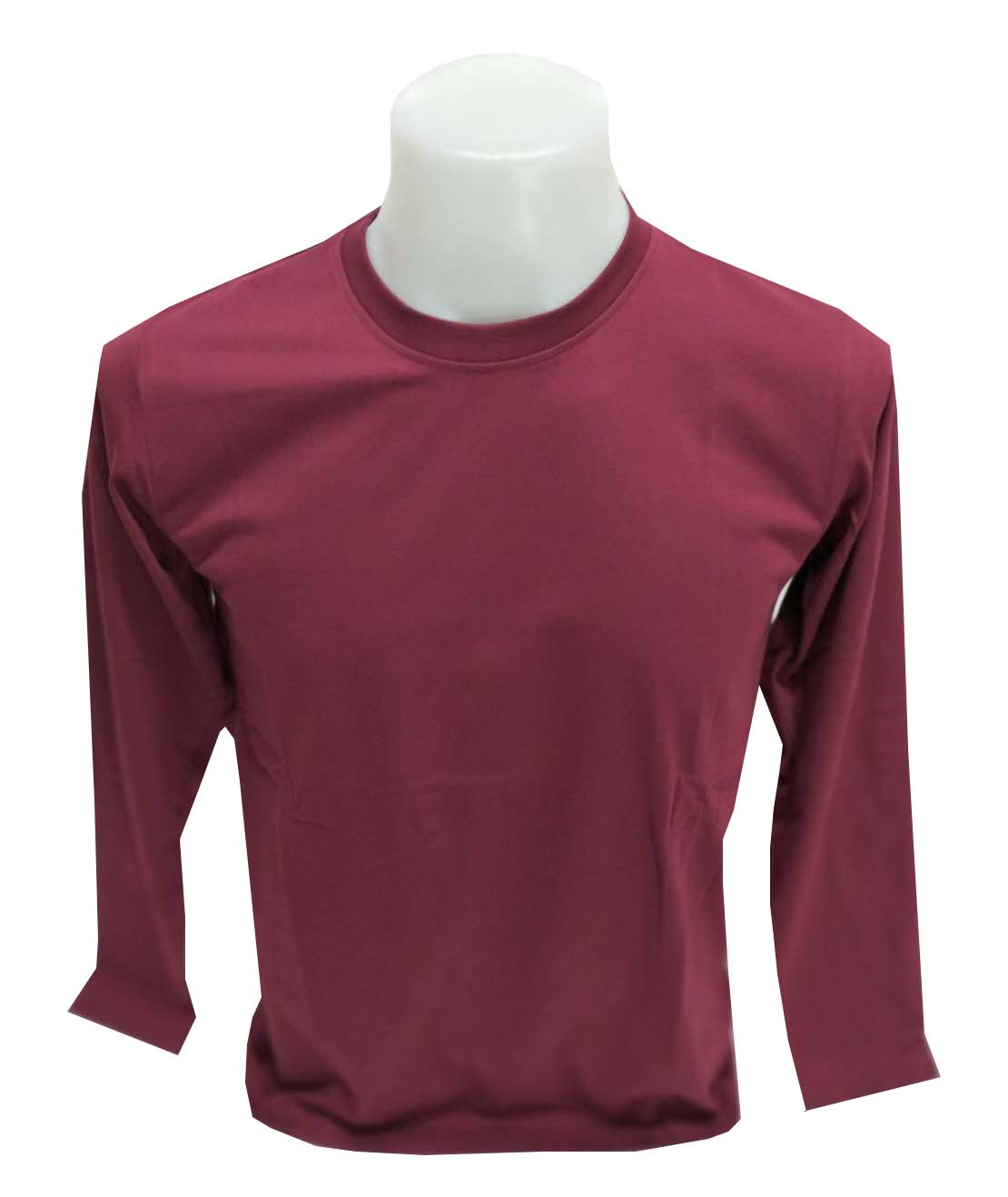 เสื้อยืดแขนยาวสีเลือดหมู SUPER COTTON