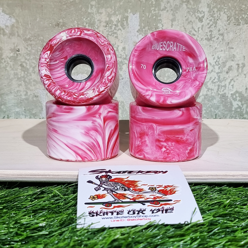 [0317] ล้อสเก็ตบอร์ด 70x50 78A ลายหินอ่อน ลูกกวาด ดินน้ำมัน BlueScratte