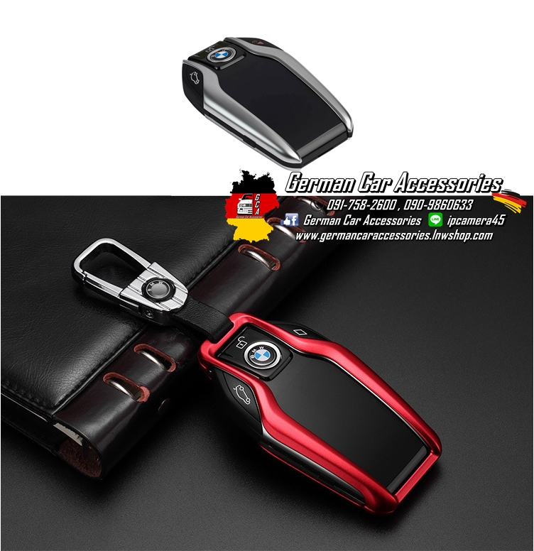 เคสกุญแจทรงDisplay BMW สีแดง
