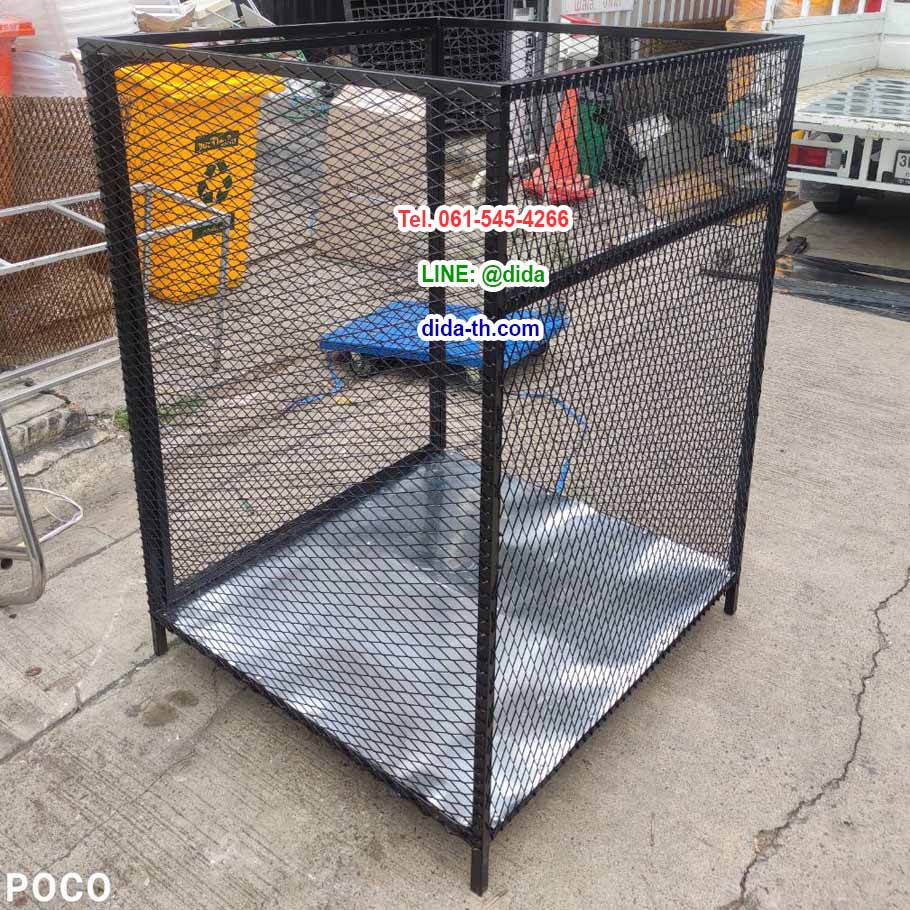 ตะแกรงทิ้งขยะขนาดใหญ่แบบมีประตู
