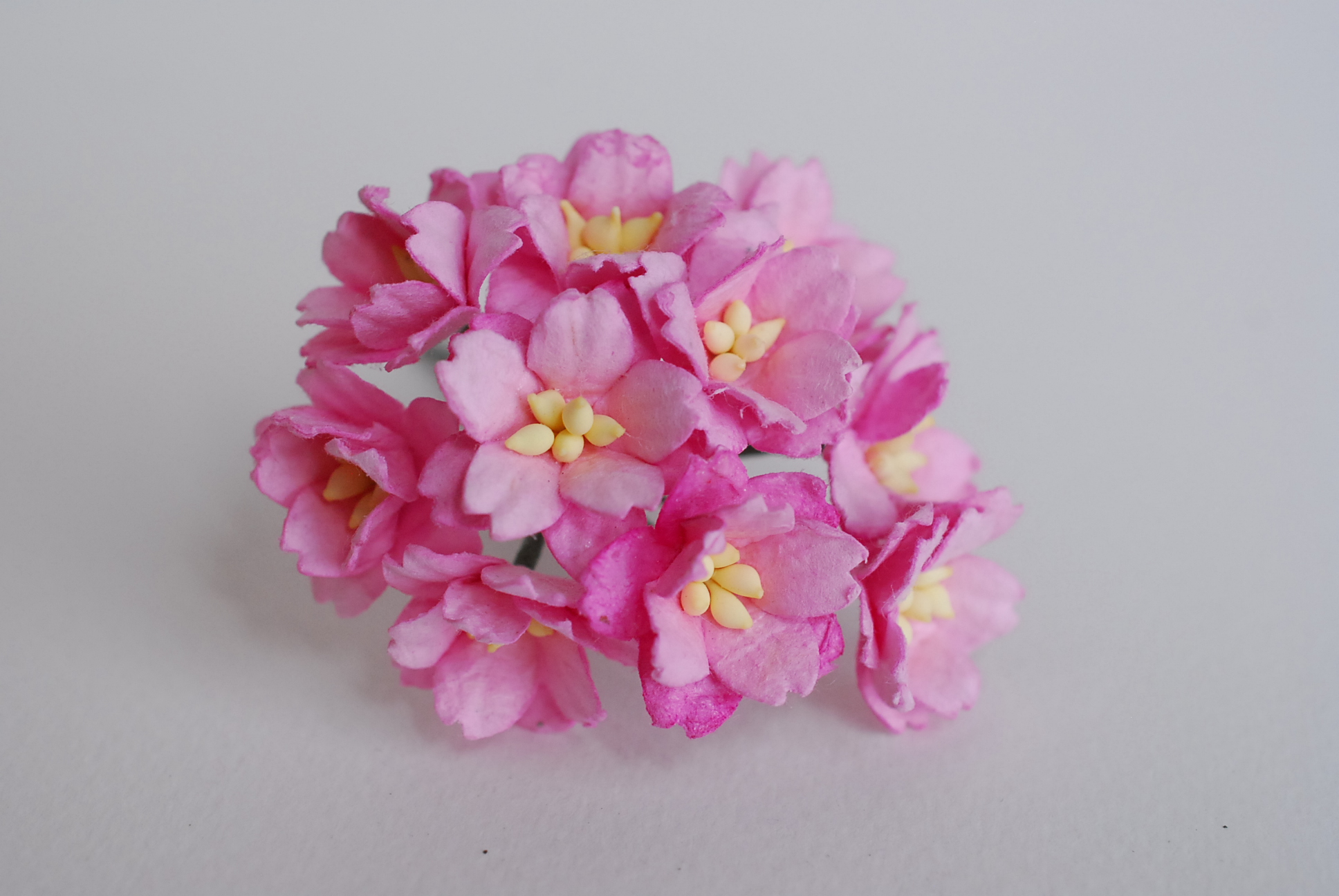 ดอกไม้กระดาษสา ดอกซากุระกระดาษ ขนาดเล็ก ดอกไม้กระดาษสาราคาส่ง ดอกไม้กระดาษสำหรับตกแต่งของชำร่วย งานแต่งงาน ทำช่อดอกไม้ติดอกเจ้าบ่าว ข้อมือดอกไม้เจ้าสาว ขนาด2.0 cm. 50 ดอก สีชมพู Paper flowers supplies: DIY wedding tools small Cherry blossom (Sakura) Pink