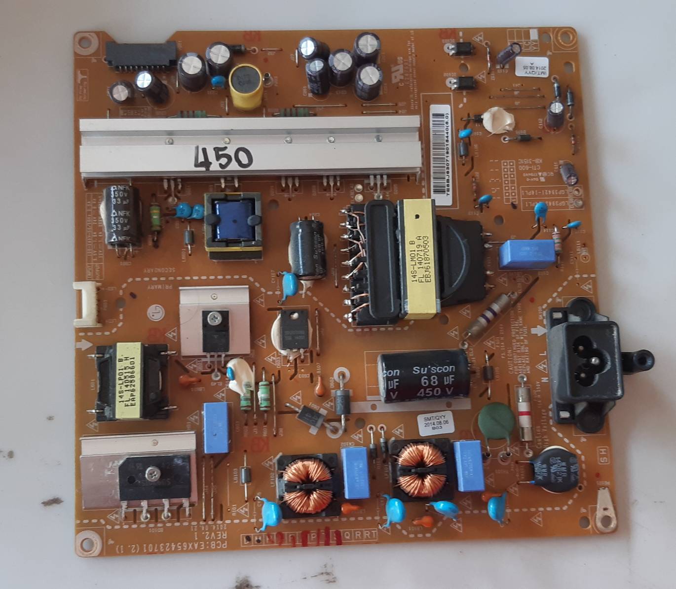 อันที่ 450 LG 42LB561T ซัฟฟลาย EAX65423701 3PCR00439C ดีเทสแล้ว