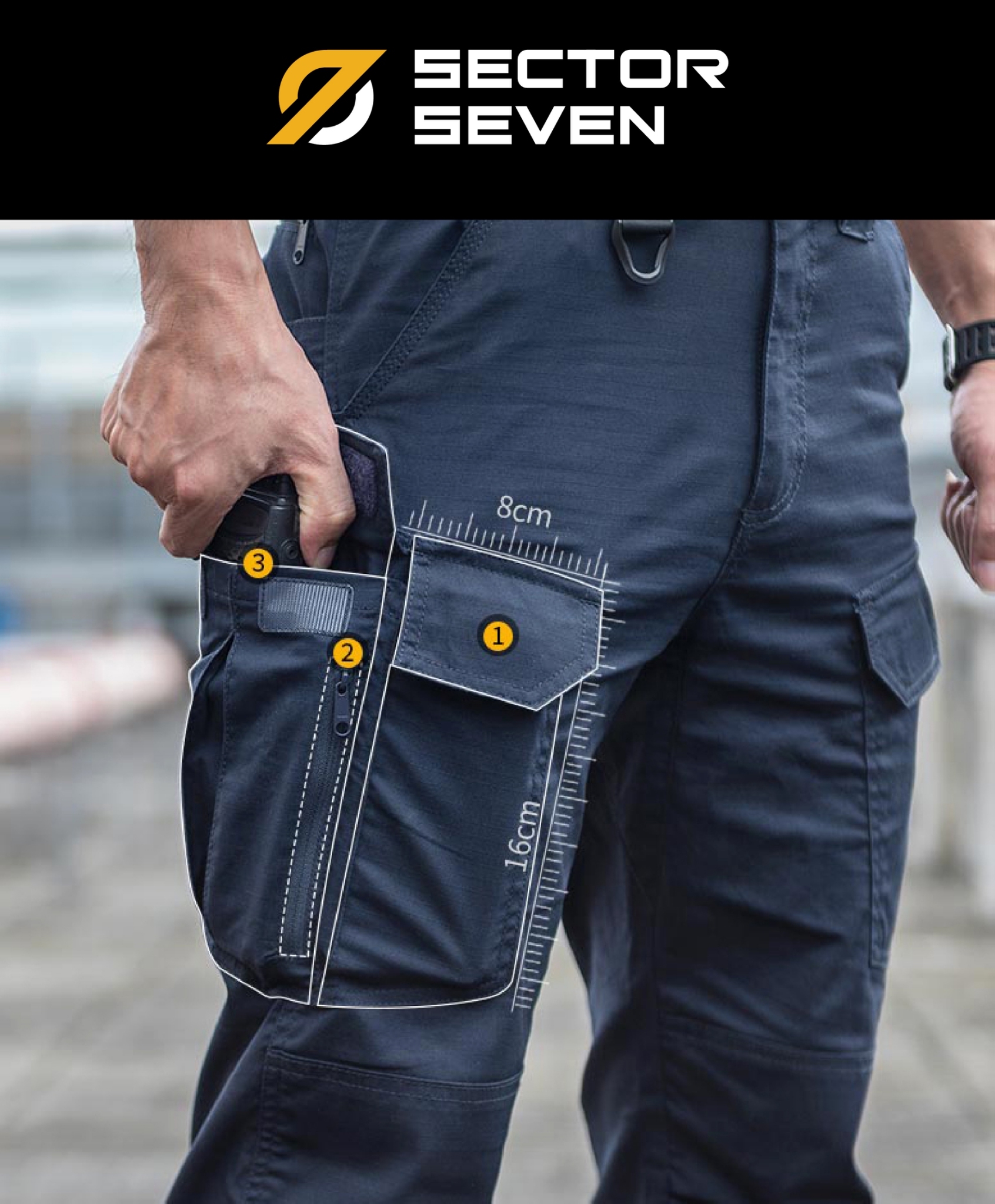 กางเกง SECTOR SEVEN IX12C ผ้าตาราง (K1030)