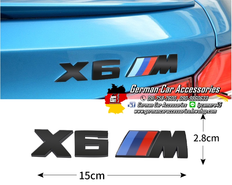 Logo ฝากระโปรงหลังX6M ดำ