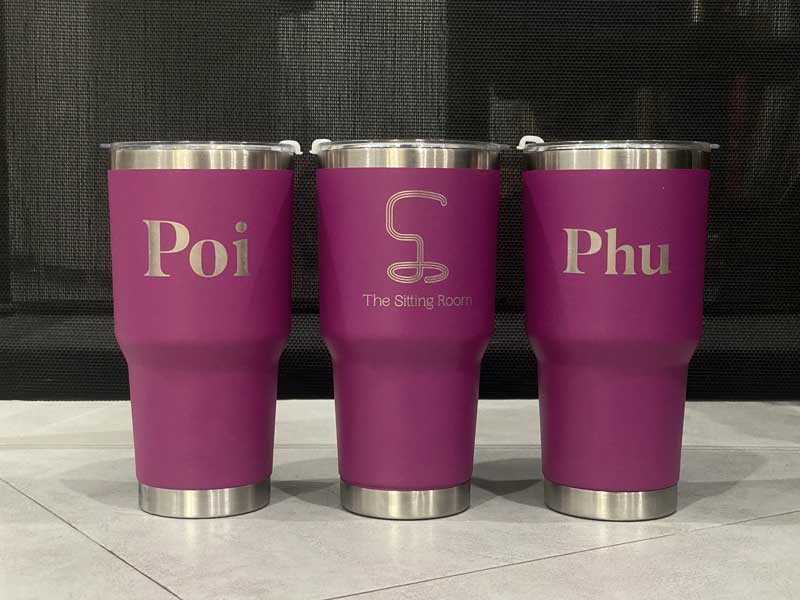 สลักชื่อ สลักข้อความ สลักรูป เลเซอร์ชื่อ เลเซอร์ข้อความ เลเซอร์รูป บนกระบอกน้ำ