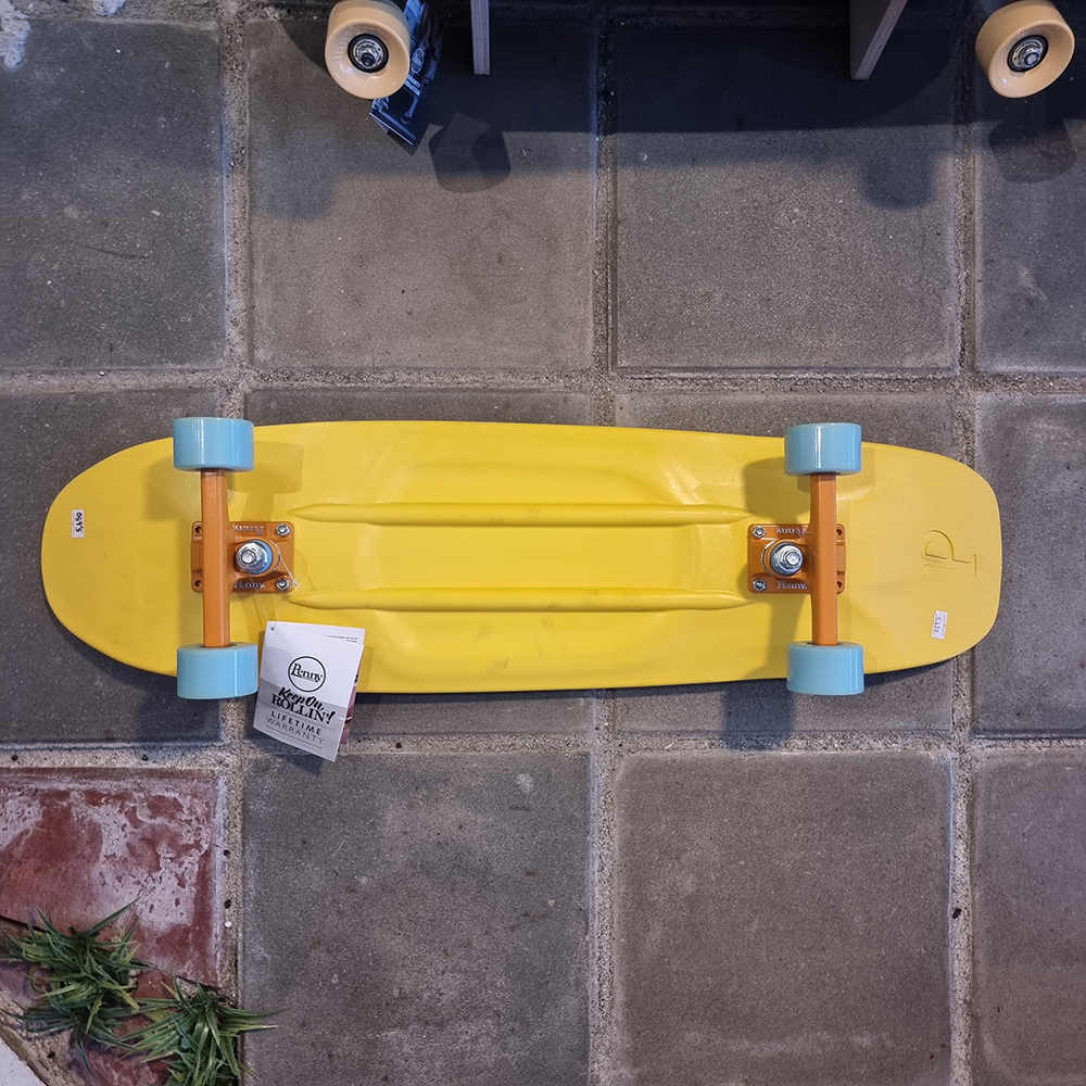 0202 สเก็ตบอร์ด Penny 32" street cruiser แปลง surfskate ใส่ Waterborne หลังไม้ Street surf skateboard