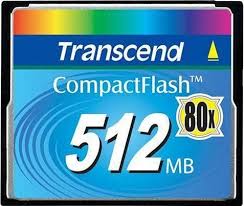 Transcend Cf Memory Card CompactFlash Industrial 512MB 80X