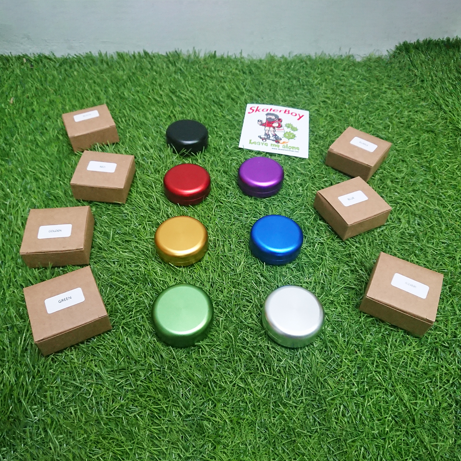 [1003] กล่องเก็บสมุนไพร กลม 2ขนาด Aluminum กันชื้น กันฝุ่น เก็บยา