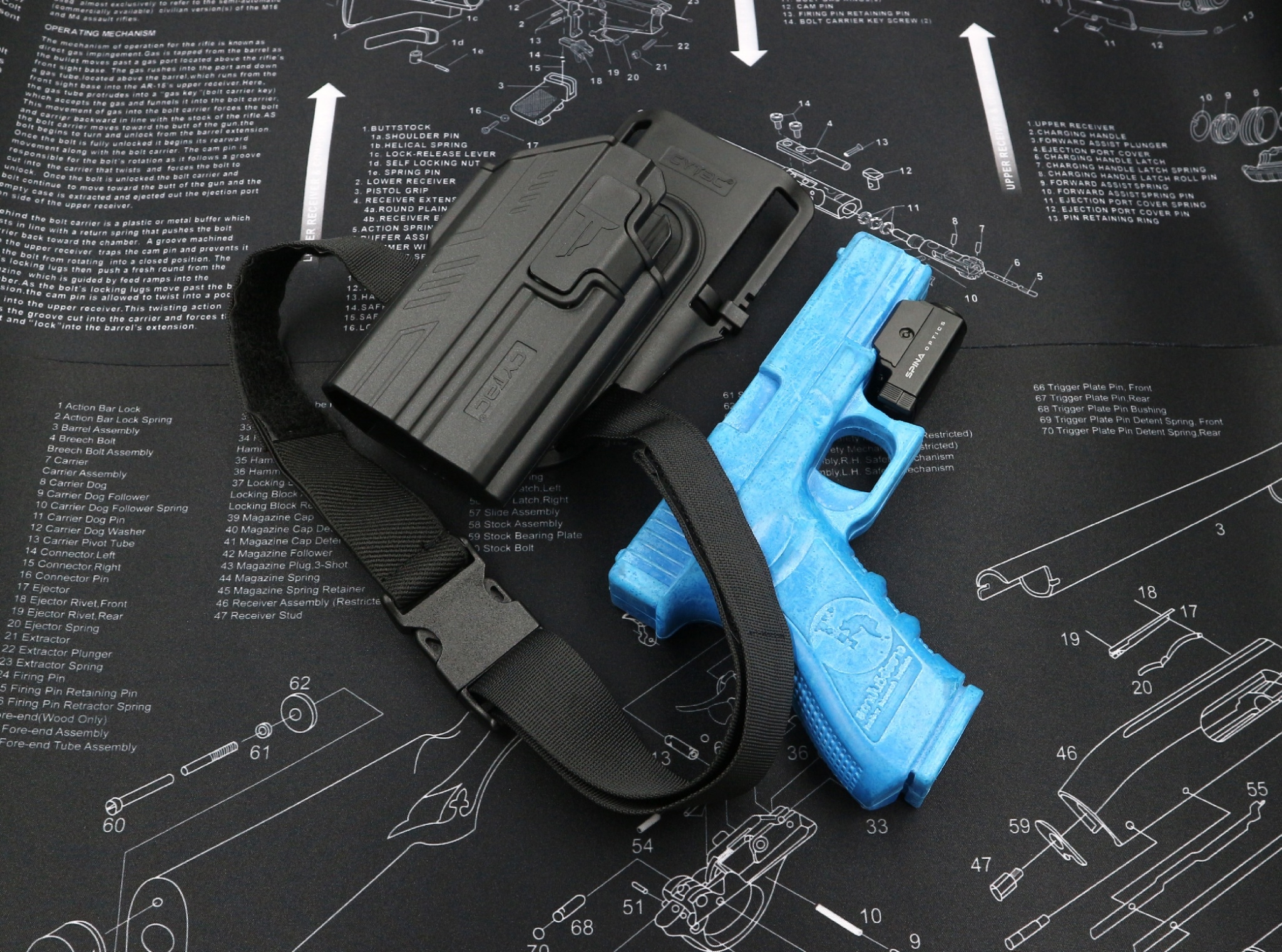 ซองปืน G17 ติดไฟฉาย + เพลทลดต่ำ Cytac (K0980)