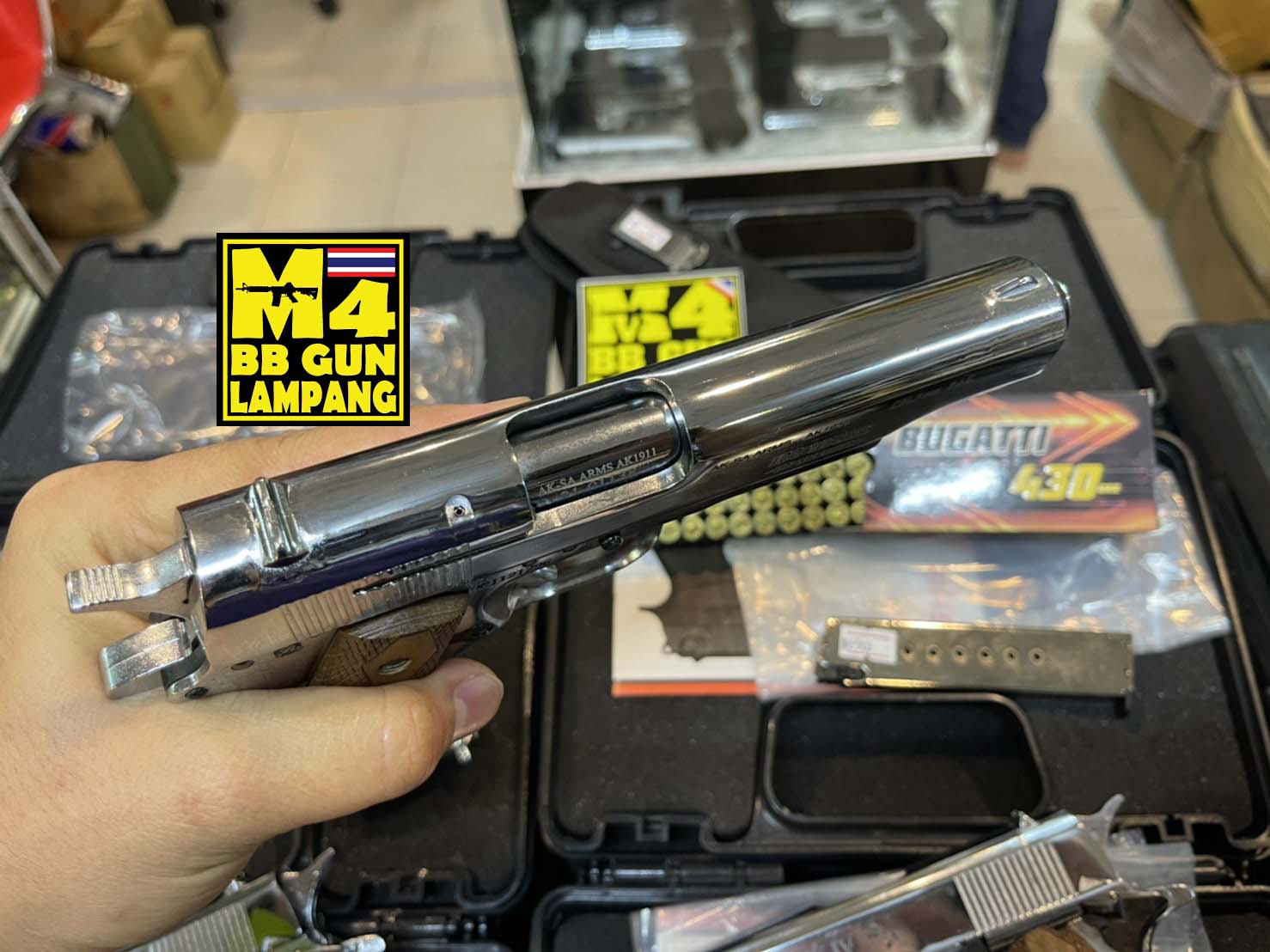 AKSA COLT 1911 ลาย 100 ปี สีเงินเงา