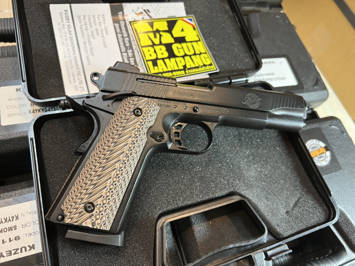 KUZEY M1911 ลาย KIMBER ลำกล้อง 5" สีดำ