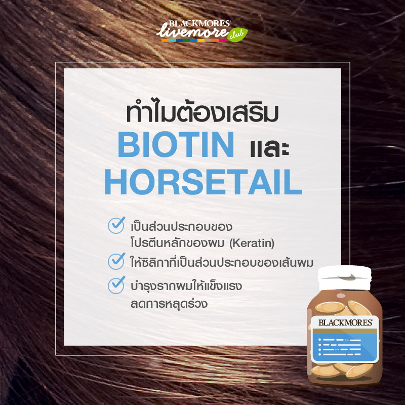 BLACKMORES BIOTIN H+ 60 TAB บำรุงเส้นผมและผิว