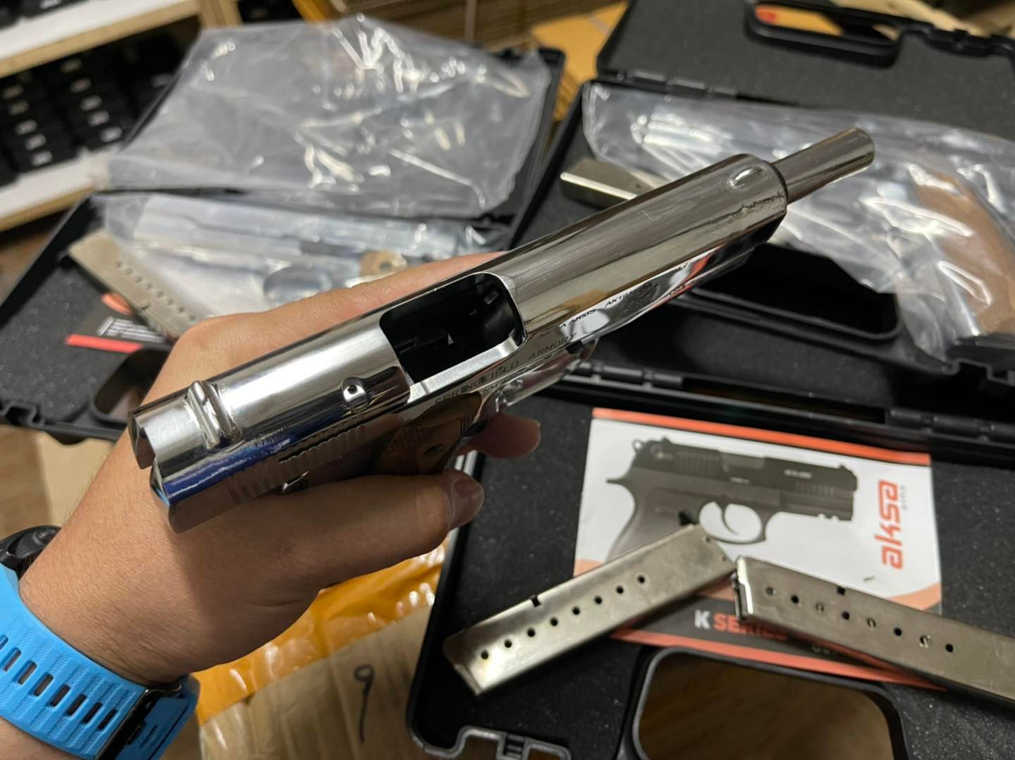 AKSA COLT 1911 ลาย Spring Field สีเงินเงา