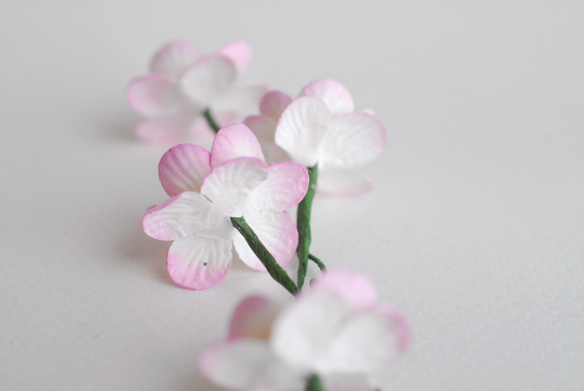 ดอกไม้กระดาษสา ดอกซากุระกระดาษ ดอกไม้กระดาษสาราคาส่ง ดอกไม้กระดาษสำหรับตกแต่งของชำร่วย งานแต่งงาน ทำช่อดอกไม้ติดอกเจ้าบ่าว ข้อมือดอกไม้เจ้าสาว ขนาด2.5 cm. 50 ดอก สีชมพูปัด Paper flowers supplies: DIY wedding tools Cherry blossom (Sakura) 50 pcs. size 2.5