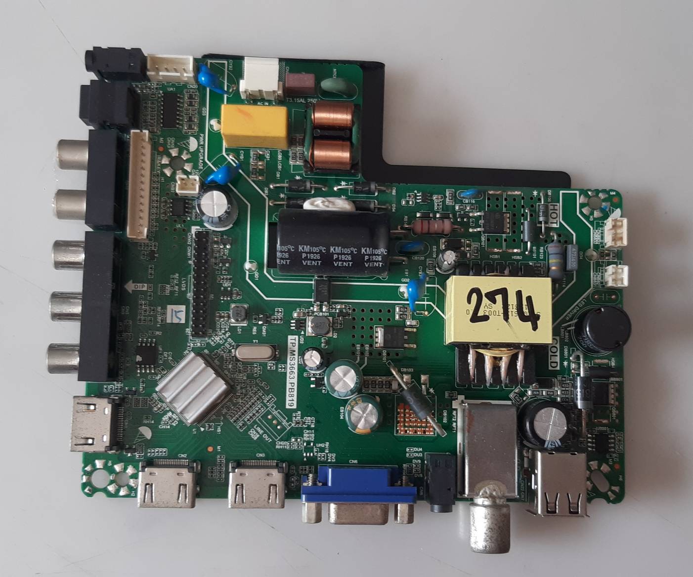อันที่ 274 WORLDTECH WT-LED3201 ซีสเตร็ม TP.MS3663.PB819 ดีเทสแล้ว