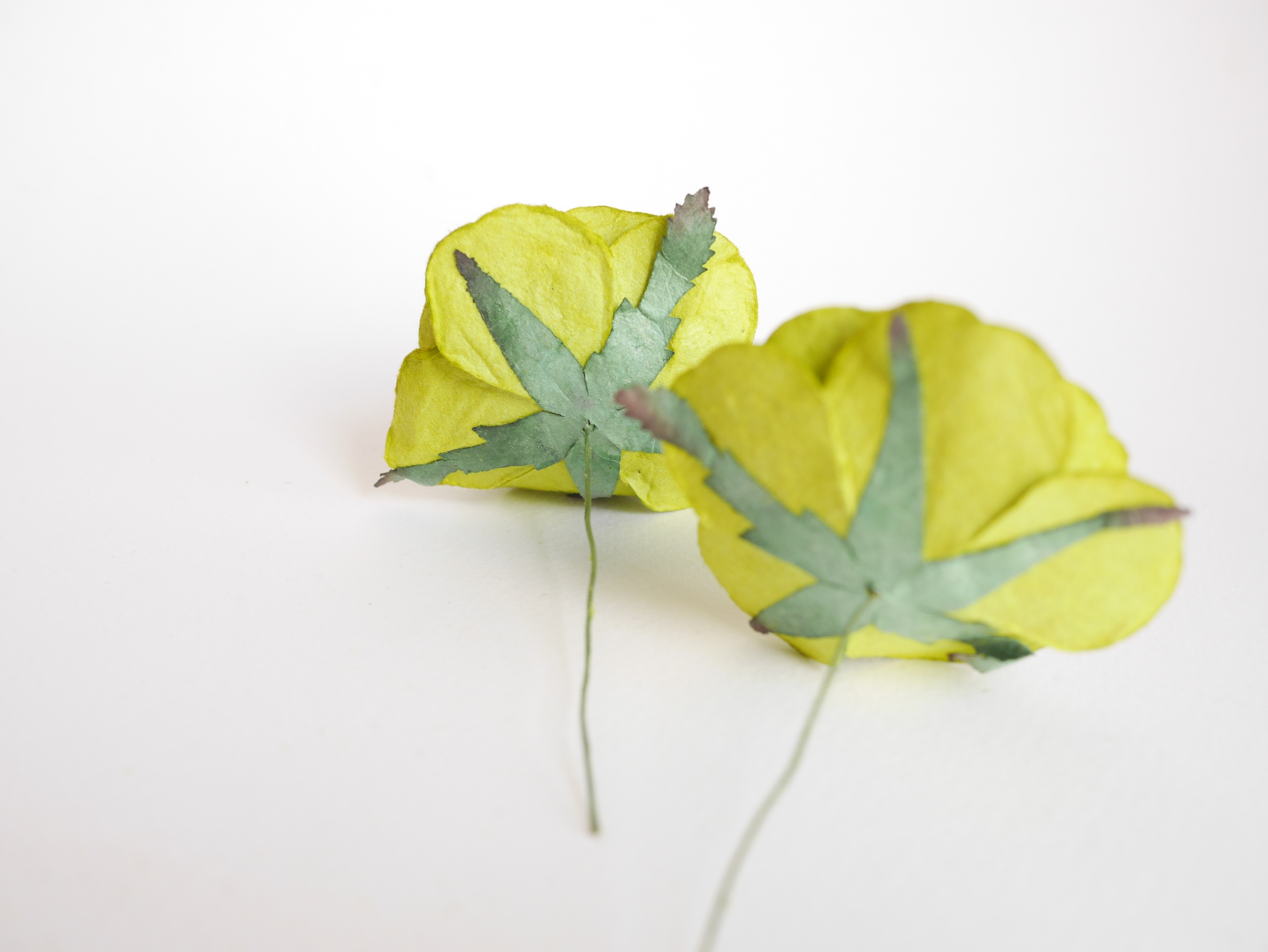 ดอกไม้กระดาษสา ขนาด 6.5 cm., สำหรับของชำร่วย, งานแต่งงาน, สีเขียว #158 color. Paper flower, handmade flowers supplies, wedding decoration:10 Pieces mulberry rose, 6.5 cm. green color.