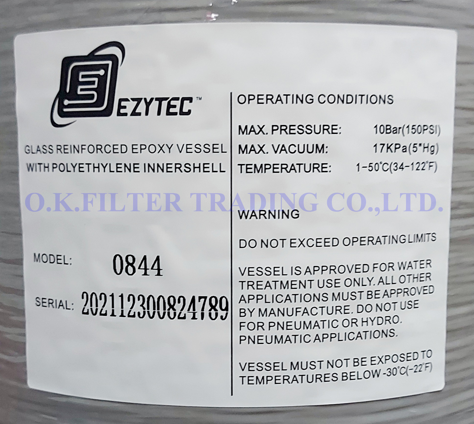 ชุดถังไฟเบอร์ กรอง 3 in 1 : 8"x44" พร้อมอุปกรณ์ครบชุด (รวมค่าขนส่ง)