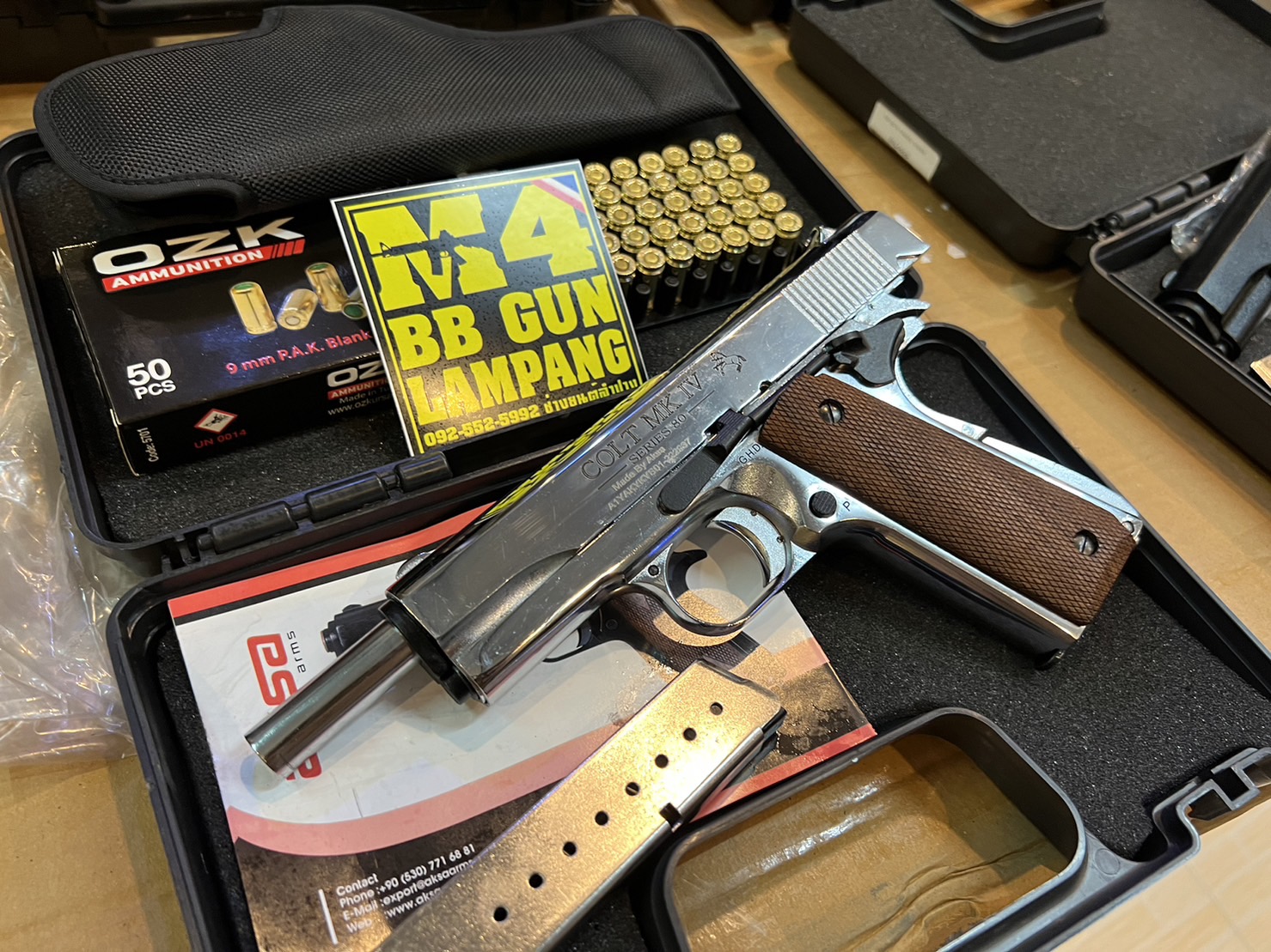 AKSA COLT 1911 ลาย Series 80 สีเงินเงา