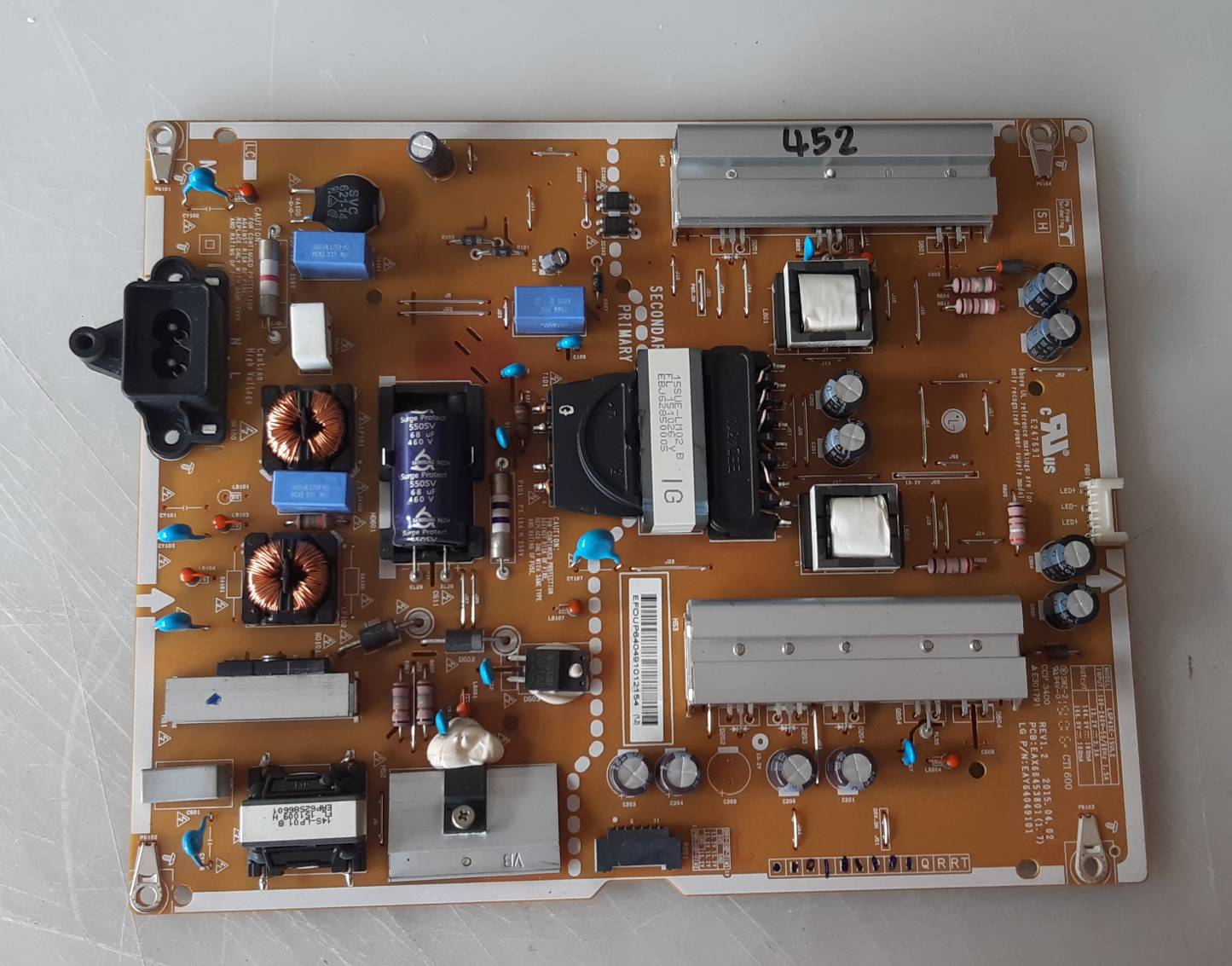 อันที่ 452 LG 43UF680T ซัฟฟลาย EAX66453801 ดีเทสแล้ว