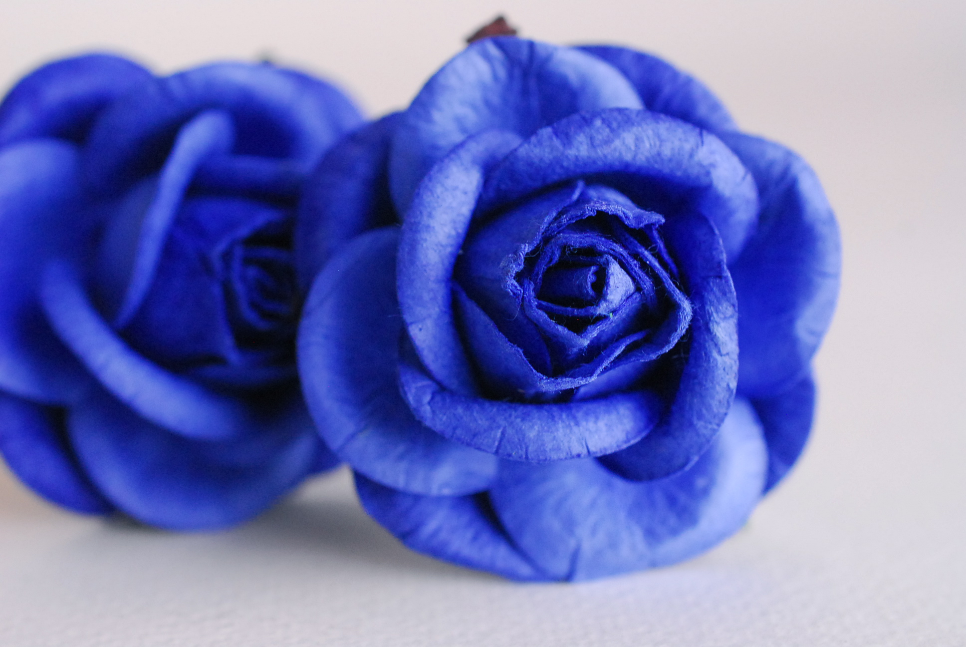 ดอกไม้กระดาษสา ดอกกุหลาบกระดาษสีน้ำเงินทะเล ขนา่ด 4.5 cm., สำหรับของชำร่วย, งานแต่งงาน, Paper flower,20 Pieces mulberry rose, 4.00 cm. ocean blue color.