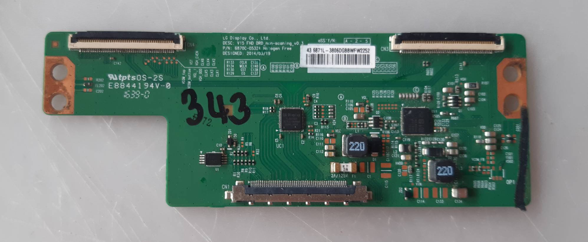 อันที่ 343 Panasonic TH-43D410T ทีคอน 6870C-0532A ดีเทสแล้ว