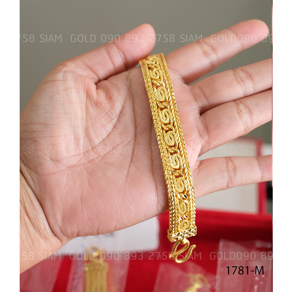 (M-มือสอง) สร้อยข้อมือ เลสแพสี่เสาคั่นเกลียว 5 บาท