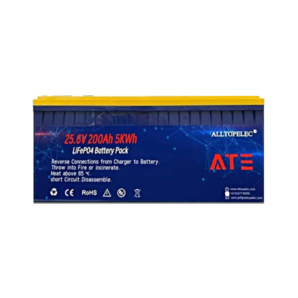 Battery ATE ALLTOPELEC LiFePO4 5.6V 200Ah แบตเตอรี่โซล่าเซลล์ ชนิดลิเธียมฟอสเฟต