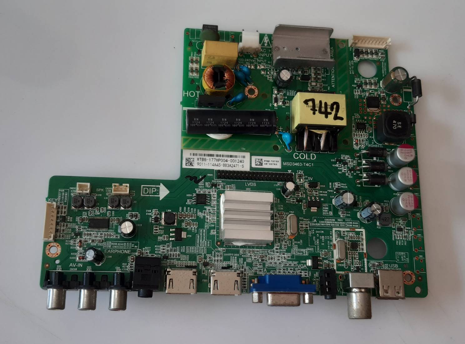 อันที่ 742 PHILIPS 40PFT5201 ซีสเตร็ม MSD3463-T4C1 ดีเทสแล้ว