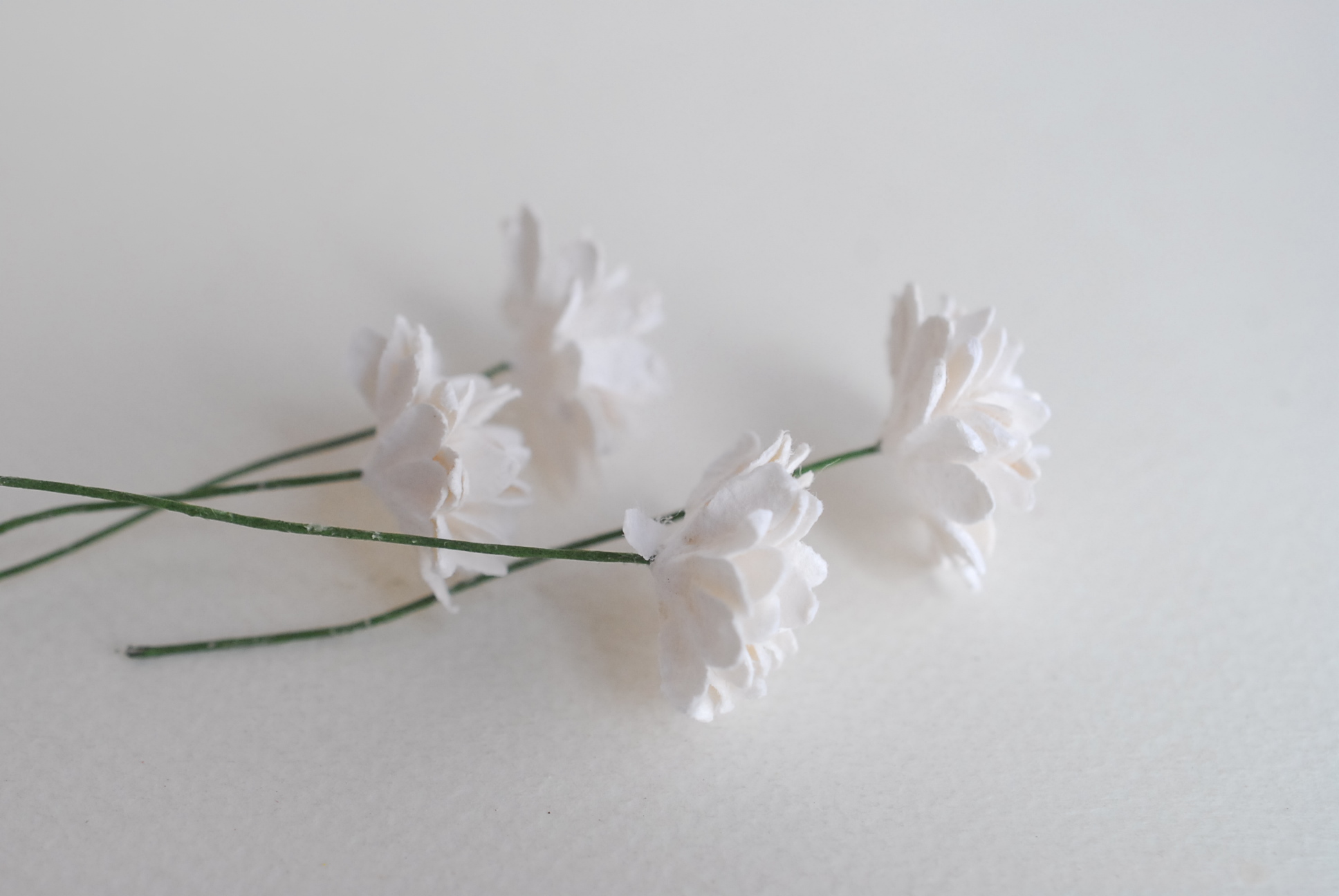 ดอกไม้ประดิษฐ์, ดอกไม้กระดาษสา, ดอก gypsophila, ดอกยิปโซ งานประดิษฐ์ตกแต่งของชำร่วย, ดอกไม้ทำพานพุ่ม,พานพวงมาลัย, พานรับไหว้, ขนาด 2 cm. สีขาว