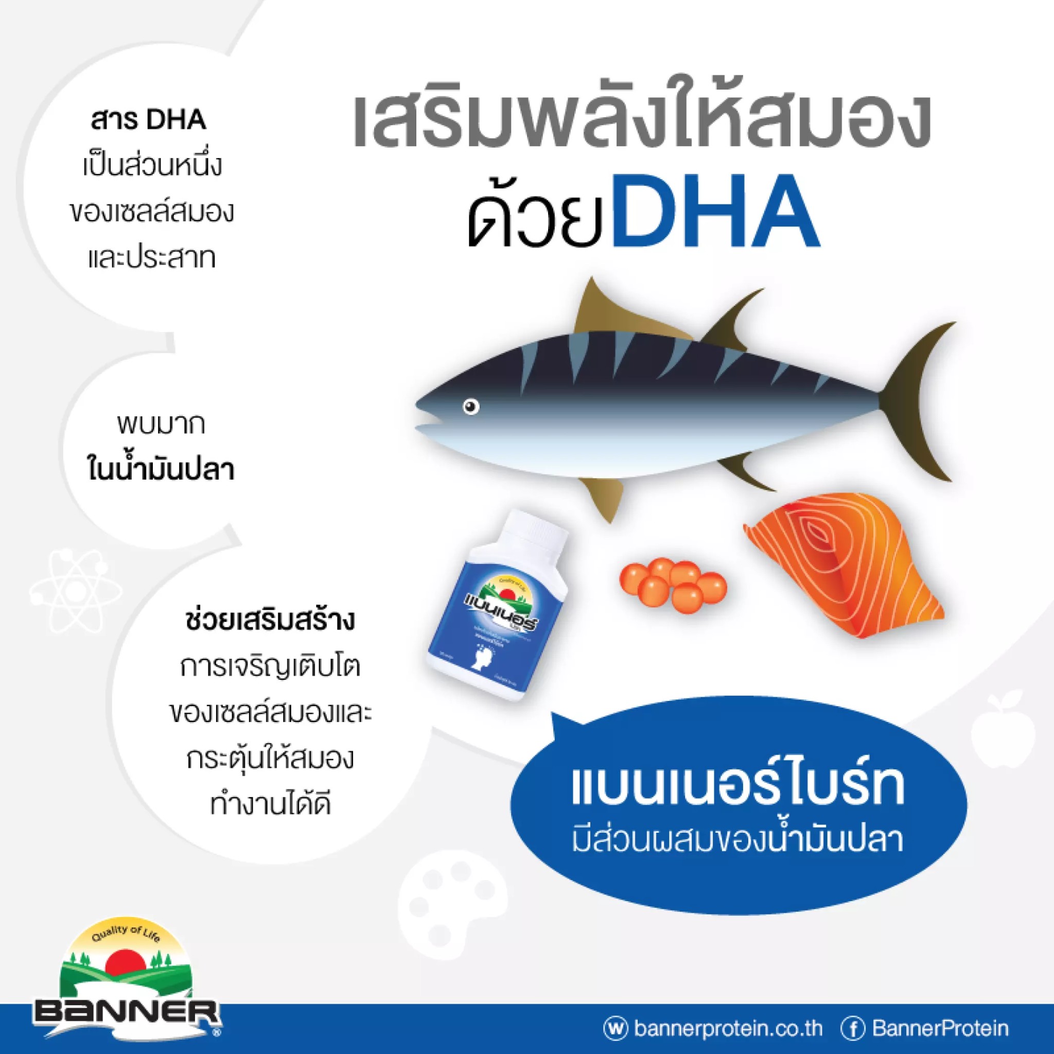 Banner Bright แบนเนอร์ ไฮ-บี ฟิชออยล์ 60 แคปซูล [1 ขวด]