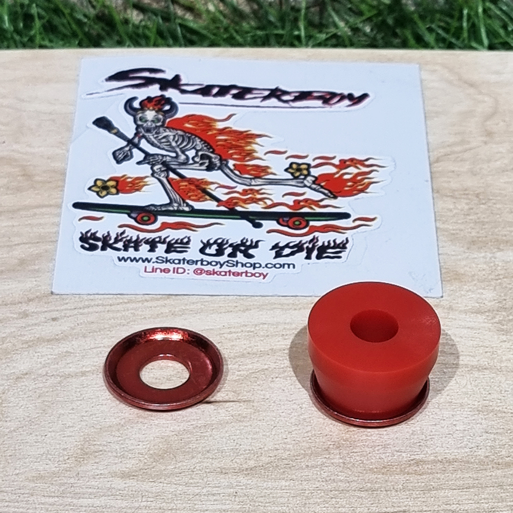 [0312] ชามแต่งรองบูชชิ่ง สเก็ตบอร์ด หัวบาน แก้ยางปริ้น ชุบสีอโนไดซ์ โคน บาเรล