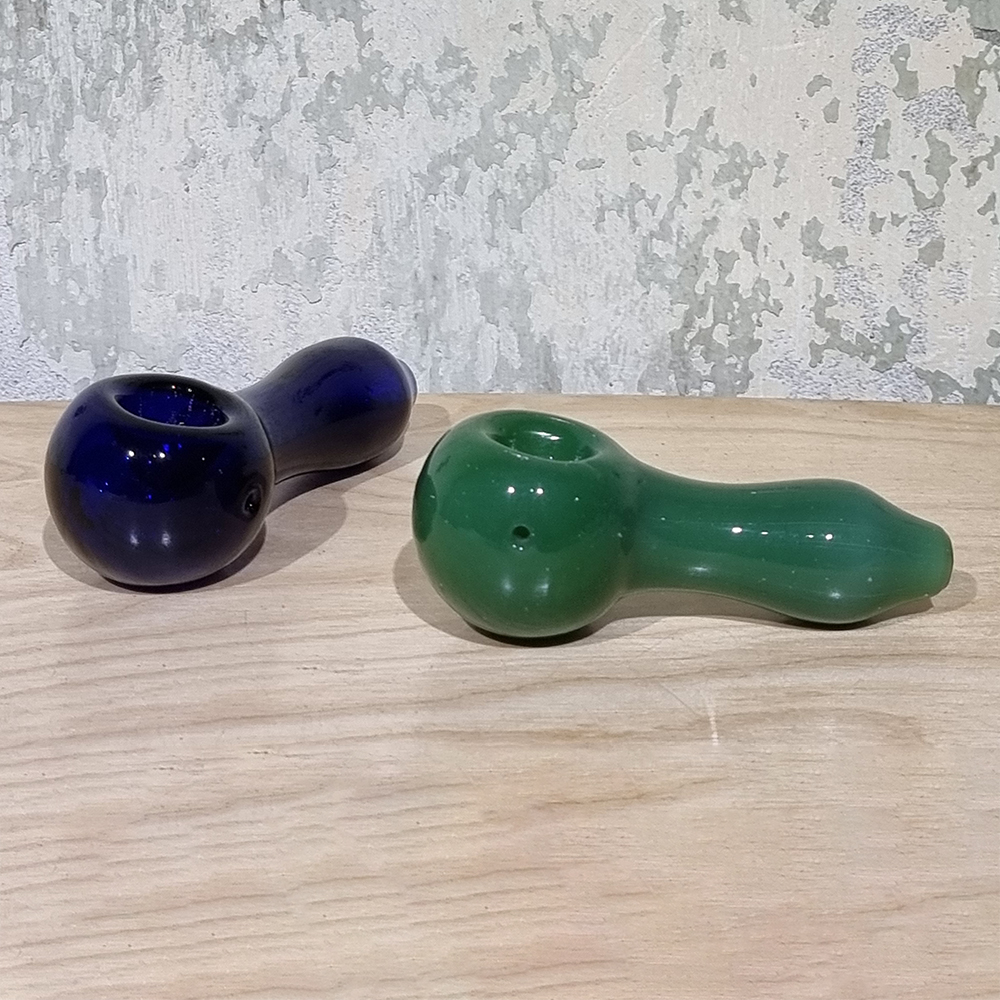[1006] mini glass pipe พกพา ทรงอ้วน มีโบว ระบายความร้อยได้ดี