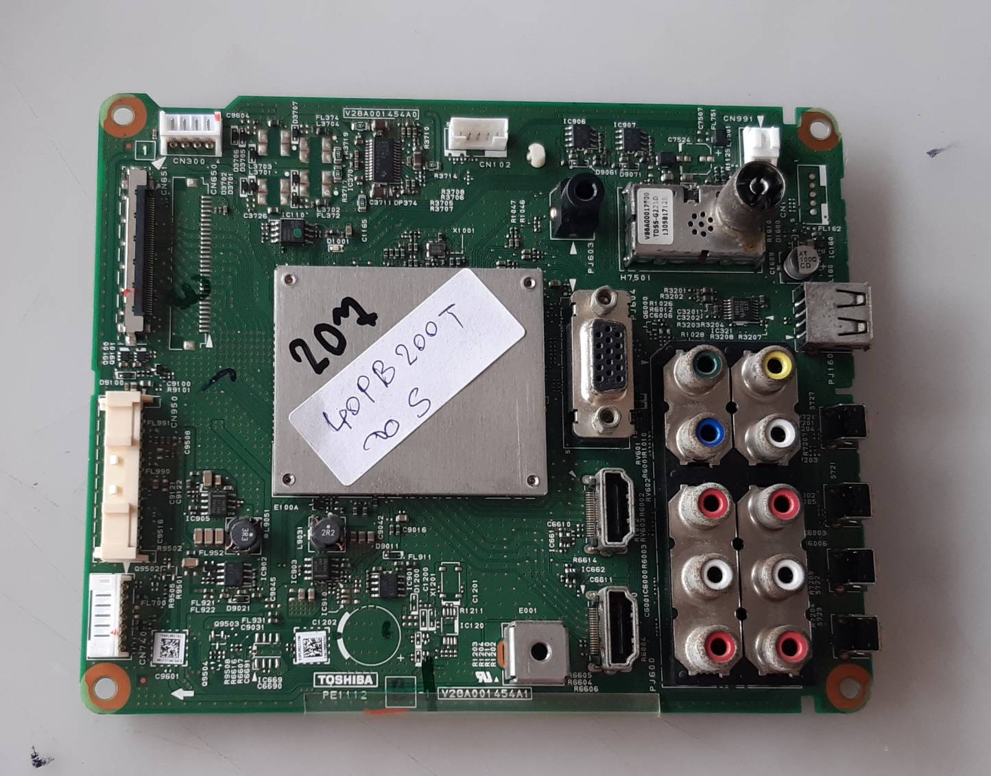 อันที่ 207 TOSHIBA 40PB200T ซีสเตร็ม V28A001454A1 จอ S 51PIN ดีเทสแล้ว