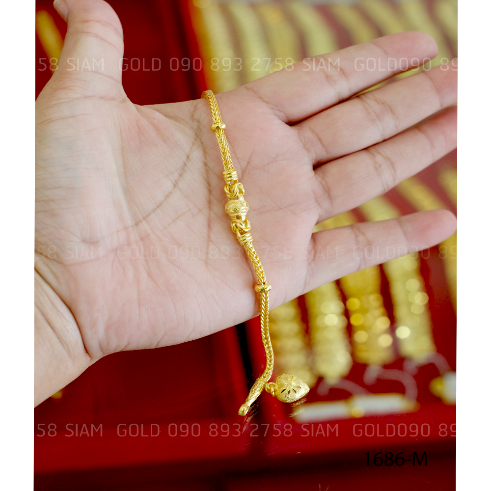 (M) สร้อยข้อมือ สี่เสาคั่นมีนาและโอ่ง 1 บาท