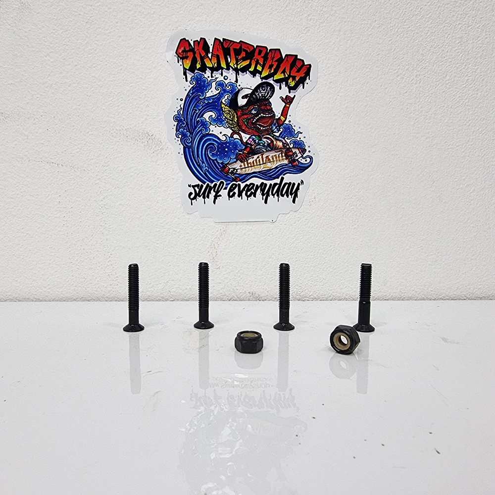 [0309] Black truck mounting nuts, length 25 27 28 30 35 40 53 mm, male and female, 1 pair, exactly for skateboard models.