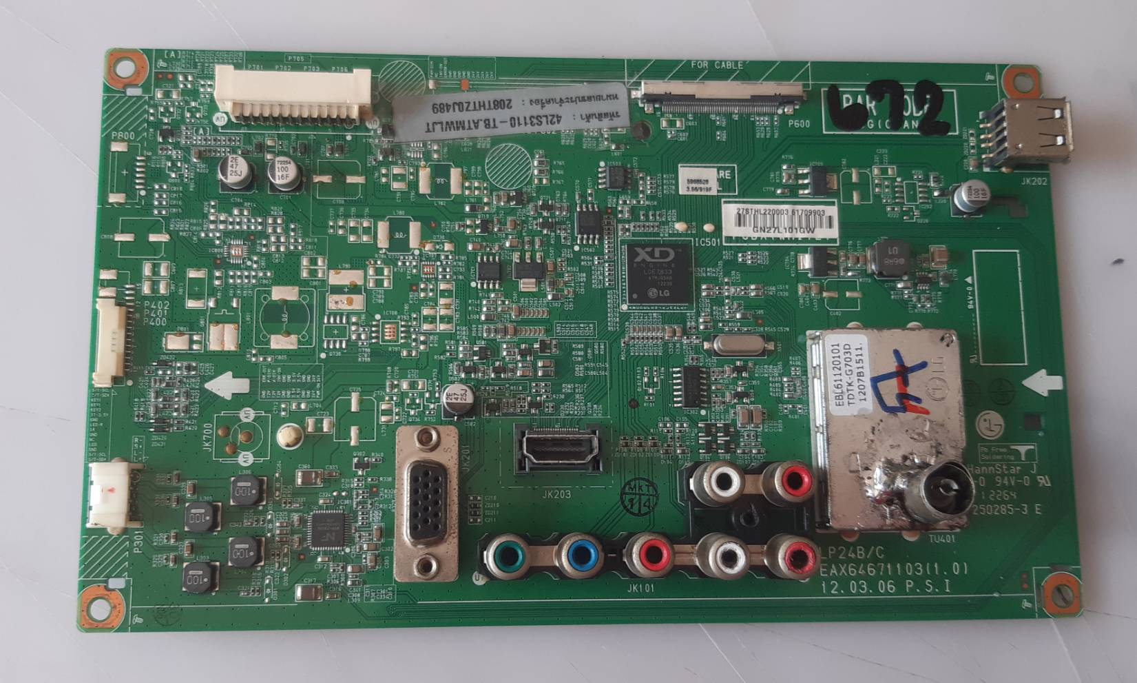อันที่ 672 LG 42LS3110 ซีสเตร็ม EAX64671103 30PIN ดีเทสแล้ว