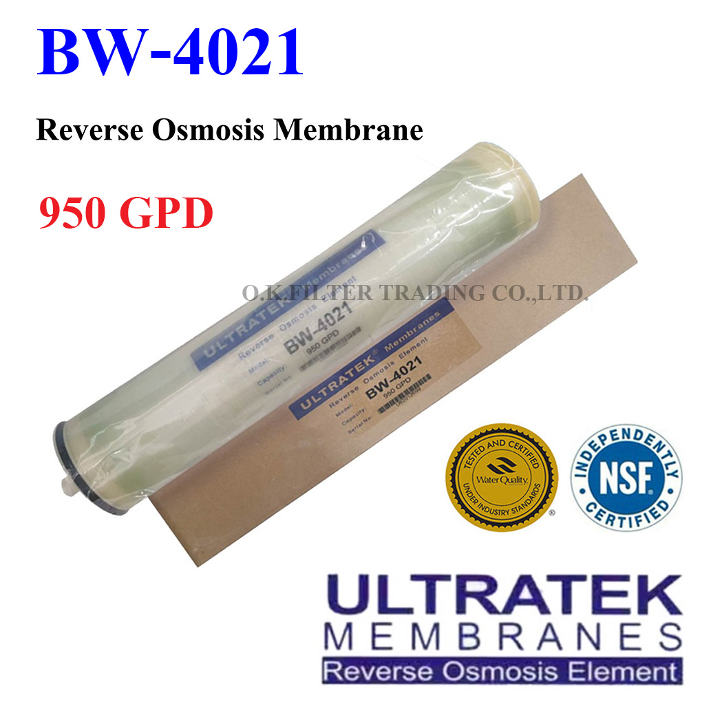 ไส้กรองน้ำ RO Membrane BW-4021 950 GPD ULTRATEK (ราคารวมค่าขนส่ง NIM Express)