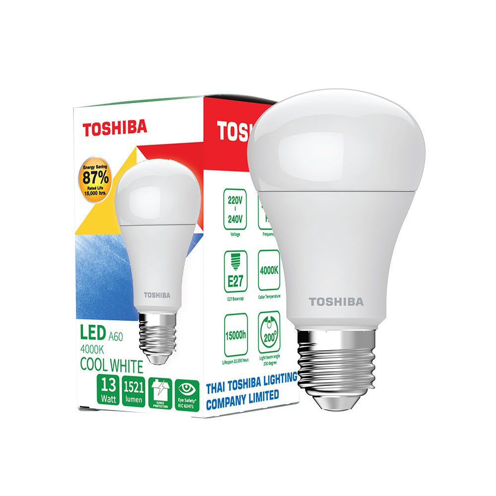 LED BULB TOSHIBA A60 13W COOLWHITE E27