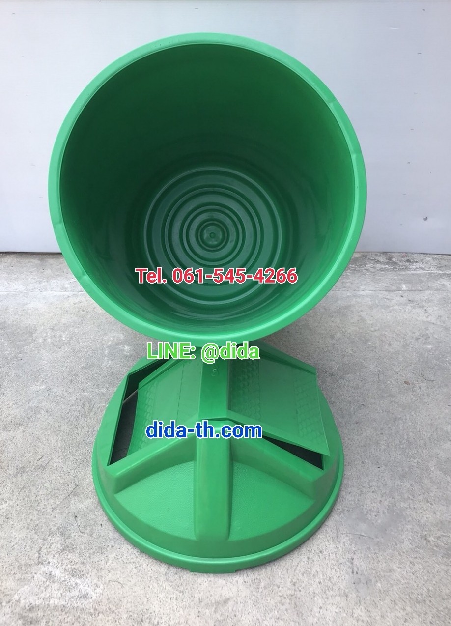 ถังขยะทรงกลม ฝาแกว่ง 100 ลิตร