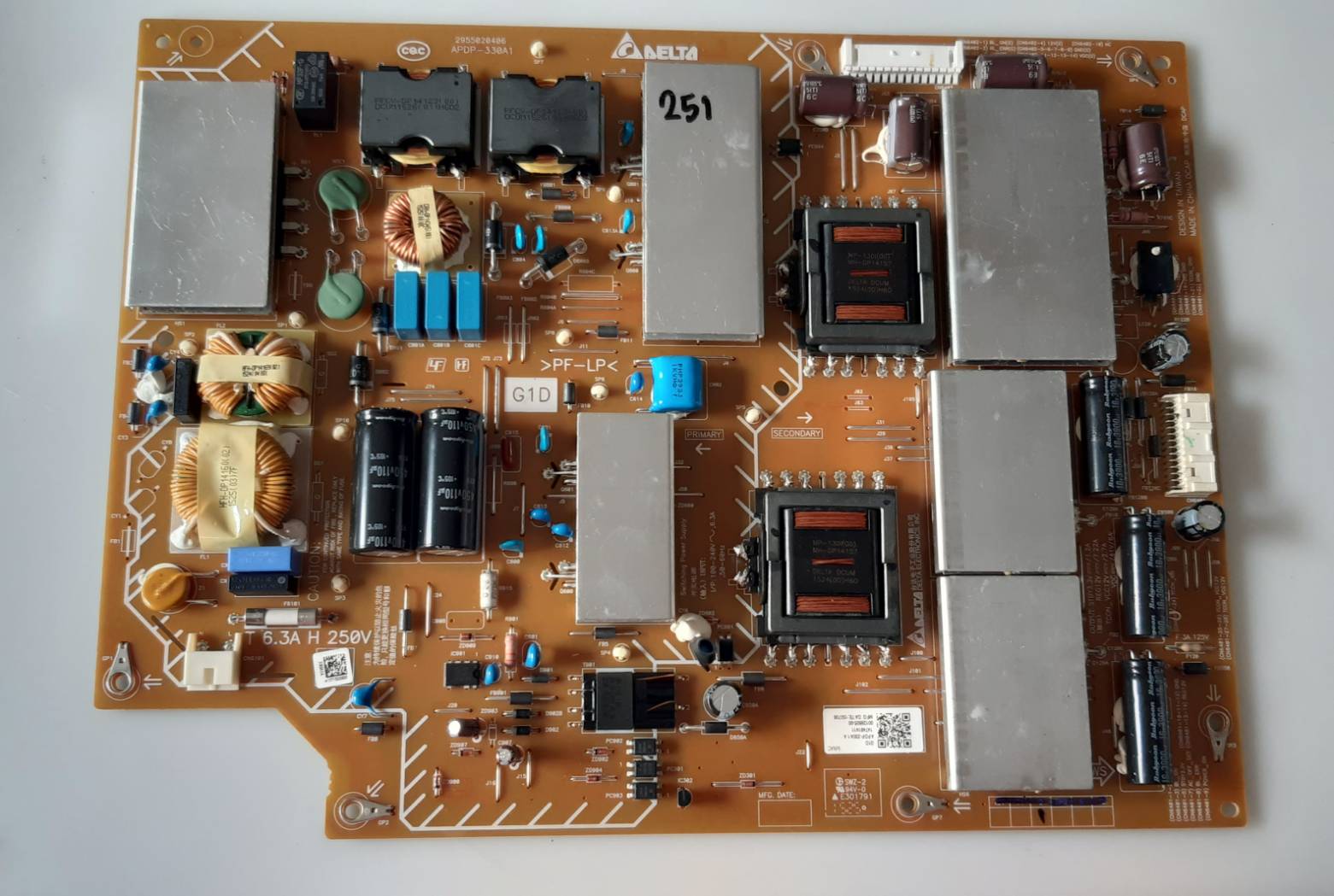 อันที่ 251 SONY KD-55X9000C ซัฟฟลาย APDP-330A1 ดีเทสแล้ว