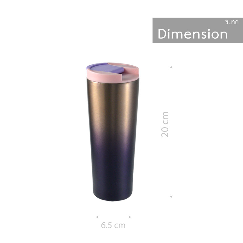 แก้วน้ำทรง Starbuck มีฝาเปิดปิด ขนาด 500 ml.