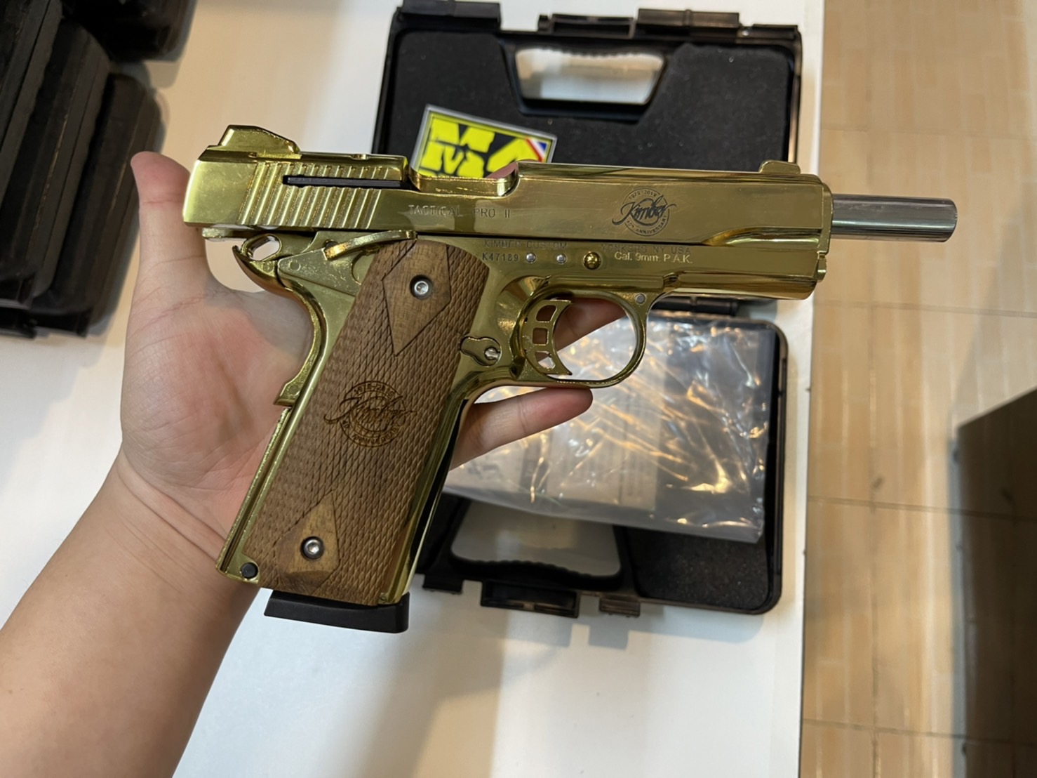 KUZEY M1911 ลาย KIMBER SHOP ลำกล้อง 5" สีทอง