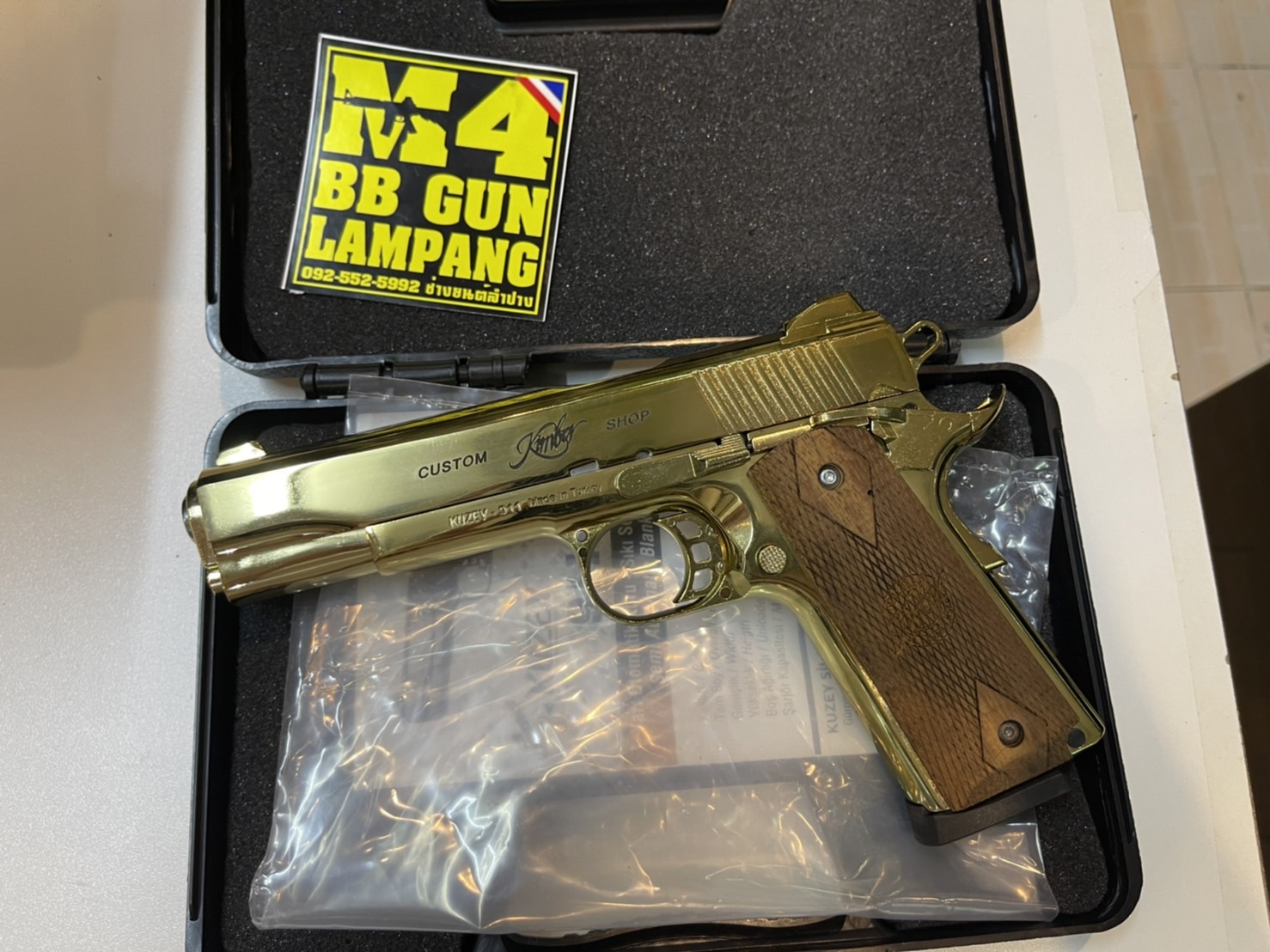 KUZEY M1911 ลาย KIMBER SHOP ลำกล้อง 5" สีทอง