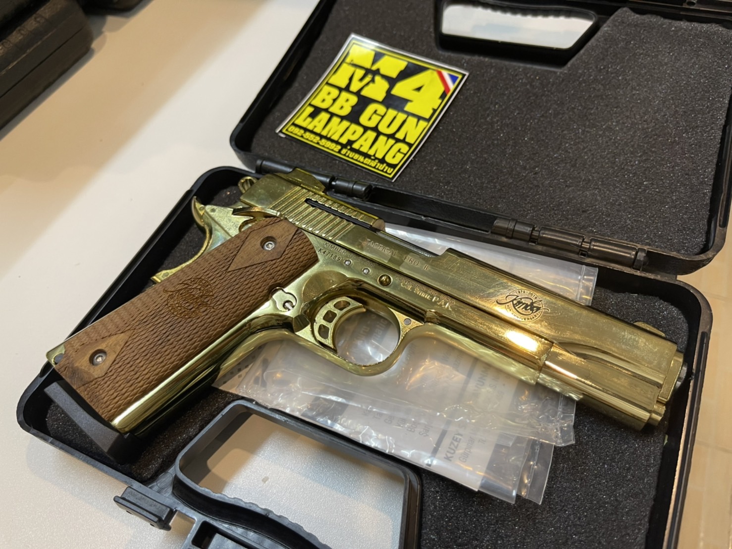 KUZEY M1911 ลาย KIMBER SHOP ลำกล้อง 5" สีทอง